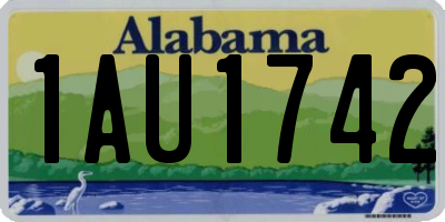 AL license plate 1AU1742