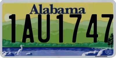 AL license plate 1AU1747