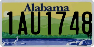 AL license plate 1AU1748