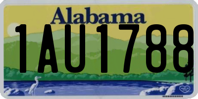 AL license plate 1AU1788