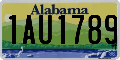 AL license plate 1AU1789
