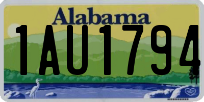 AL license plate 1AU1794