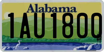 AL license plate 1AU1800