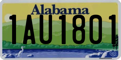 AL license plate 1AU1801