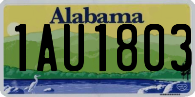 AL license plate 1AU1803