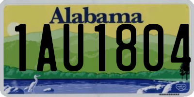 AL license plate 1AU1804