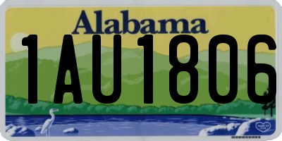 AL license plate 1AU1806