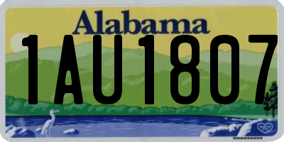 AL license plate 1AU1807