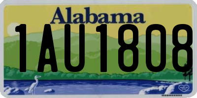 AL license plate 1AU1808