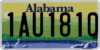 AL license plate 1AU1810