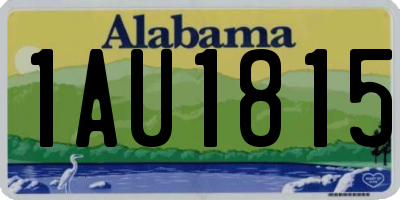 AL license plate 1AU1815