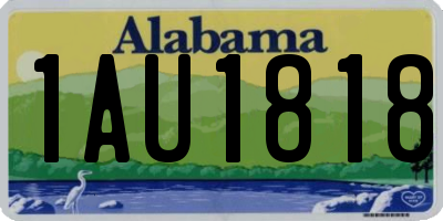 AL license plate 1AU1818