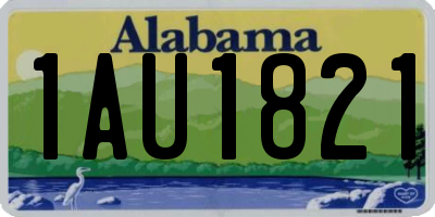 AL license plate 1AU1821