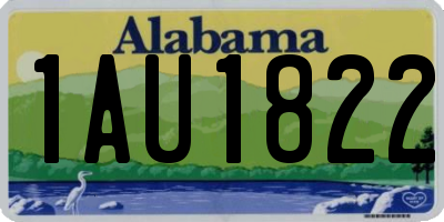 AL license plate 1AU1822