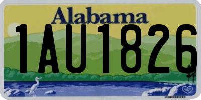 AL license plate 1AU1826