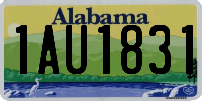 AL license plate 1AU1831
