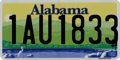 AL license plate 1AU1833