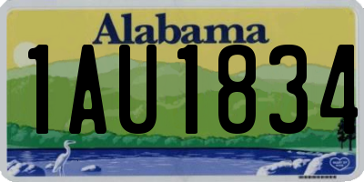 AL license plate 1AU1834