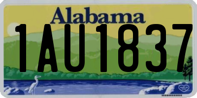 AL license plate 1AU1837