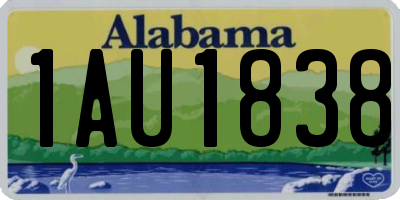 AL license plate 1AU1838