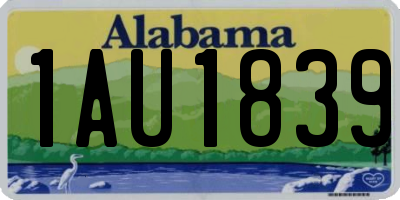 AL license plate 1AU1839