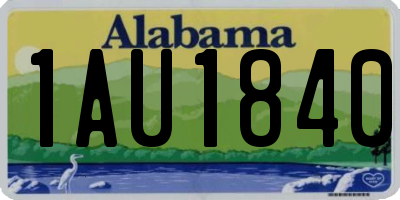 AL license plate 1AU1840
