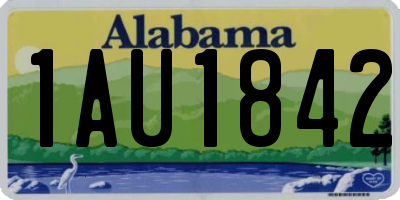AL license plate 1AU1842