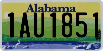 AL license plate 1AU1851