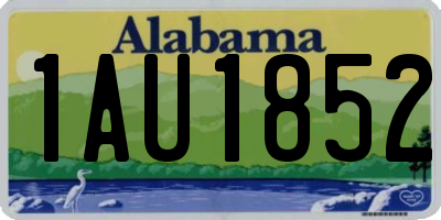 AL license plate 1AU1852