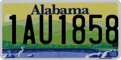 AL license plate 1AU1858