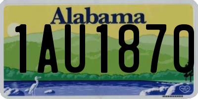 AL license plate 1AU1870