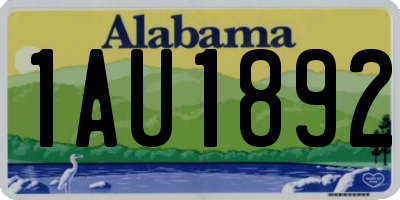 AL license plate 1AU1892