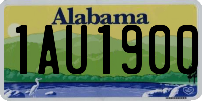 AL license plate 1AU1900