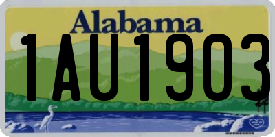 AL license plate 1AU1903