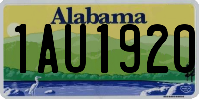 AL license plate 1AU1920