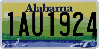 AL license plate 1AU1924