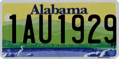 AL license plate 1AU1929