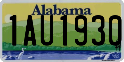 AL license plate 1AU1930