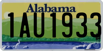 AL license plate 1AU1933