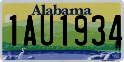 AL license plate 1AU1934
