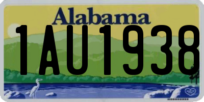 AL license plate 1AU1938