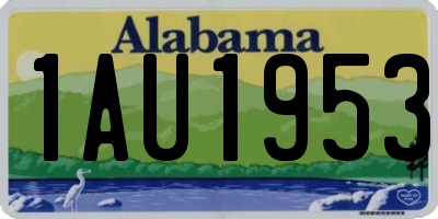 AL license plate 1AU1953