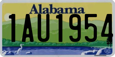 AL license plate 1AU1954
