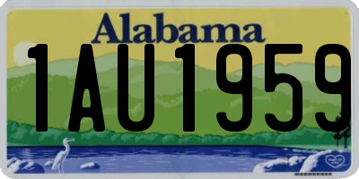 AL license plate 1AU1959