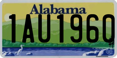 AL license plate 1AU1960