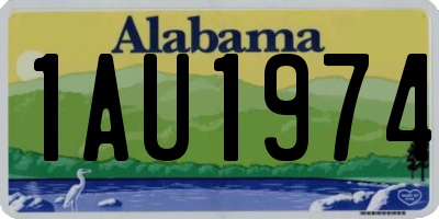 AL license plate 1AU1974