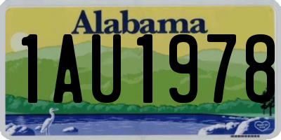 AL license plate 1AU1978