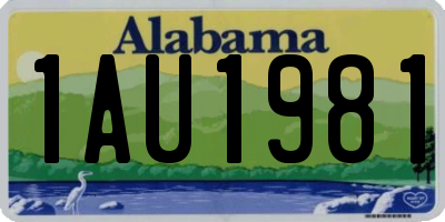 AL license plate 1AU1981