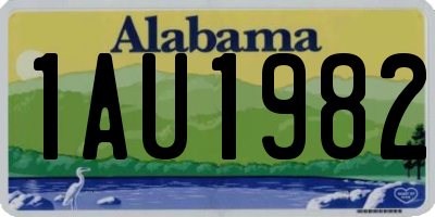 AL license plate 1AU1982