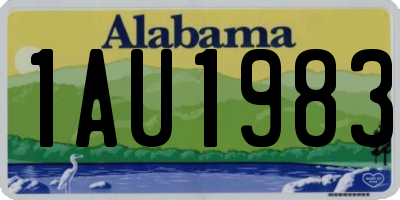 AL license plate 1AU1983